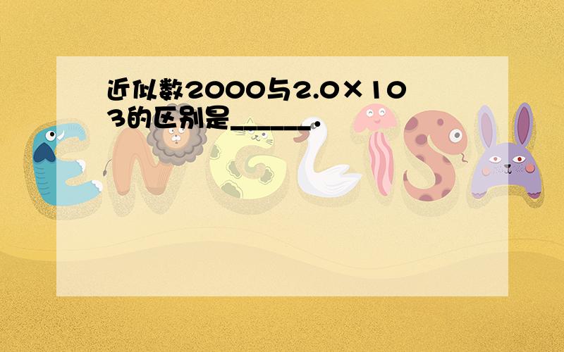 近似数2000与2.0×103的区别是______．