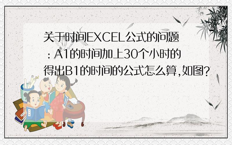 关于时间EXCEL公式的问题：A1的时间加上30个小时的得出B1的时间的公式怎么算,如图?