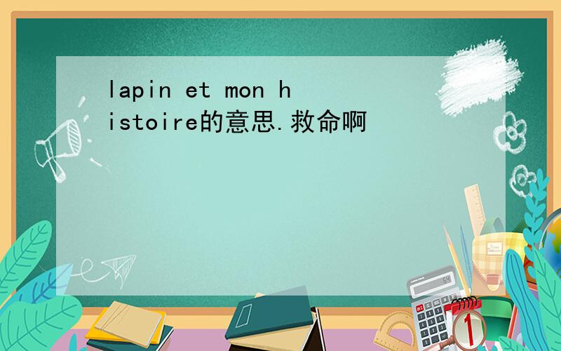 lapin et mon histoire的意思.救命啊