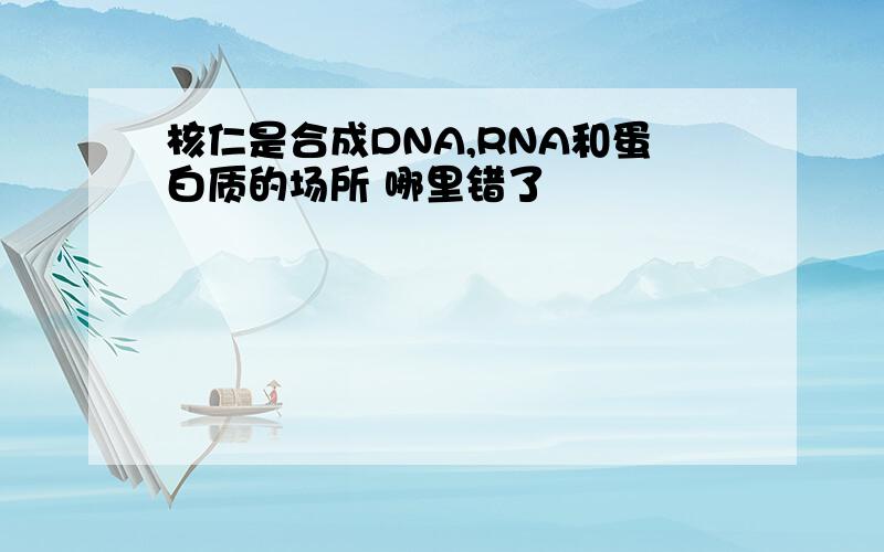 核仁是合成DNA,RNA和蛋白质的场所 哪里错了