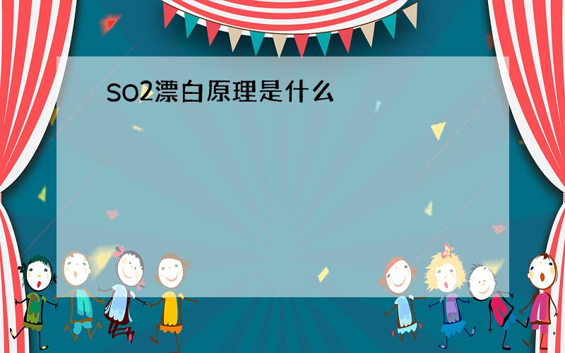 SO2漂白原理是什么