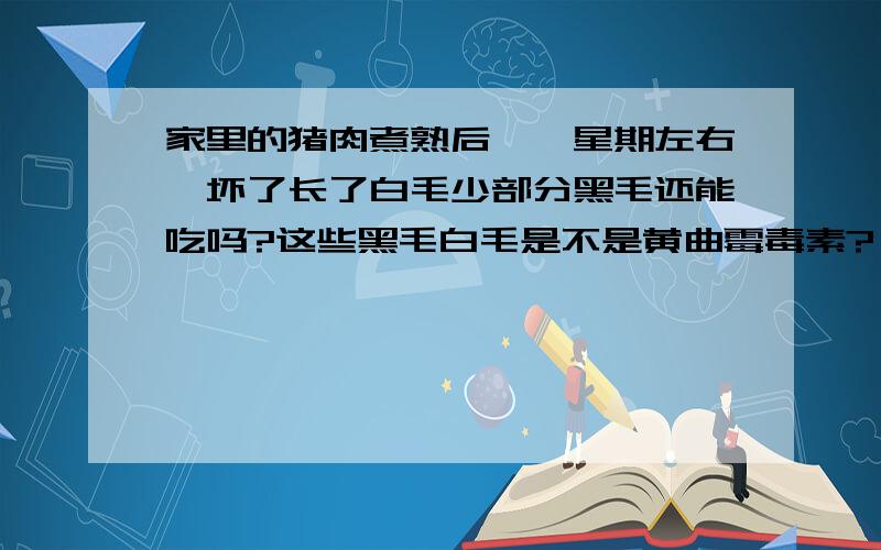 家里的猪肉煮熟后,一星期左右,坏了长了白毛少部分黑毛还能吃吗?这些黑毛白毛是不是黄曲霉毒素?