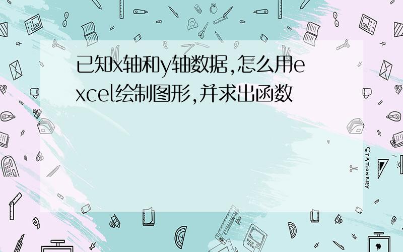 已知x轴和y轴数据,怎么用excel绘制图形,并求出函数