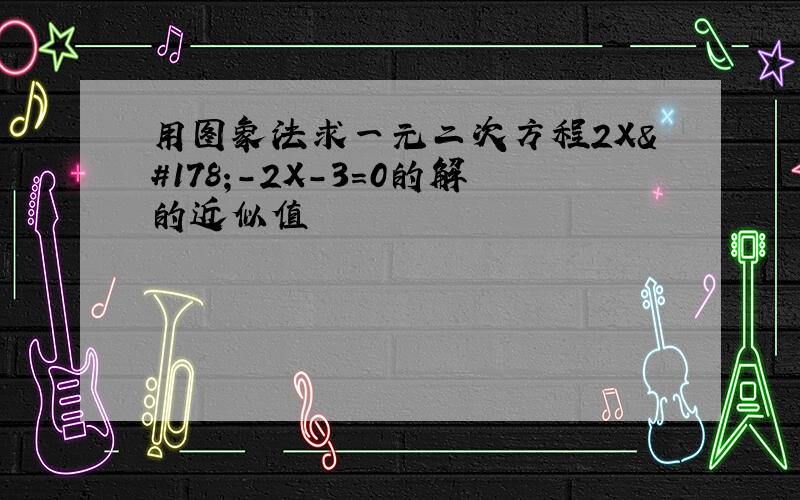 用图象法求一元二次方程2X²-2X-3=0的解的近似值