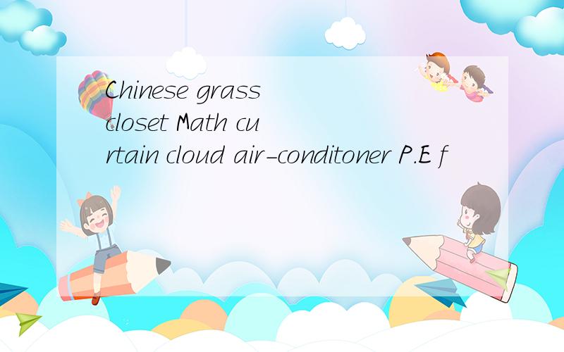 Chinese grass closet Math curtain cloud air-conditoner P.E f