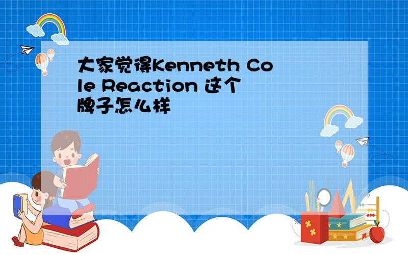 大家觉得Kenneth Cole Reaction 这个牌子怎么样