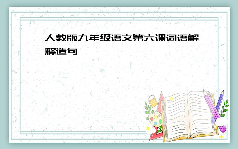 人教版九年级语文第六课词语解释造句