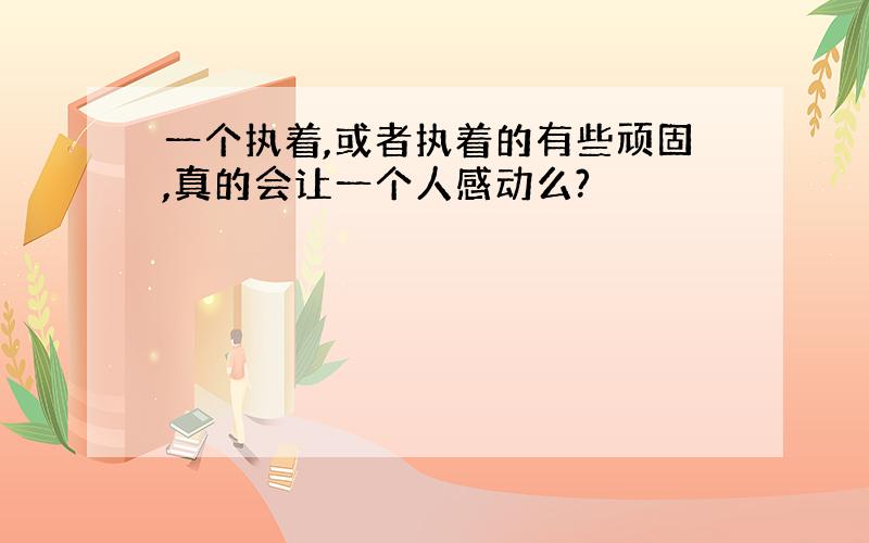 一个执着,或者执着的有些顽固,真的会让一个人感动么?