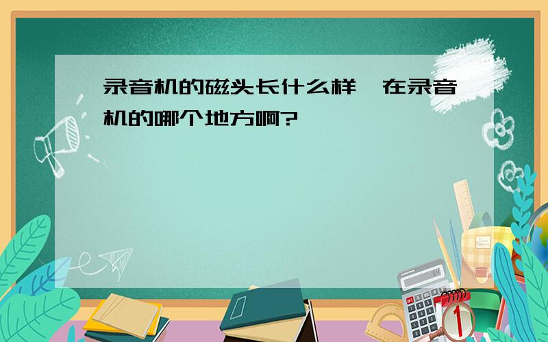 录音机的磁头长什么样,在录音机的哪个地方啊?