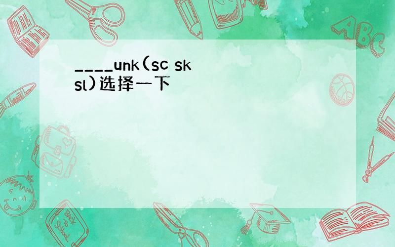 ____unk(sc sk sl)选择一下