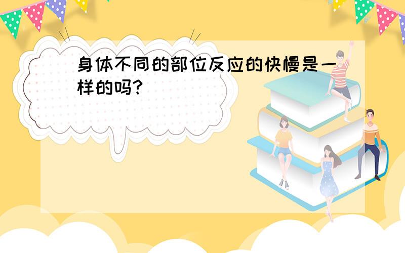 身体不同的部位反应的快慢是一样的吗?