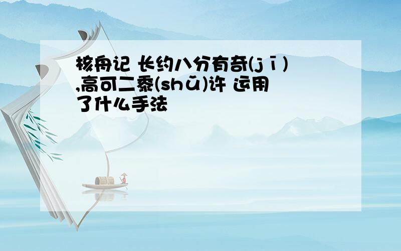 核舟记 长约八分有奇(jī),高可二黍(shǔ)许 运用了什么手法