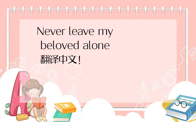 Never leave my beloved alone 翻译中文!