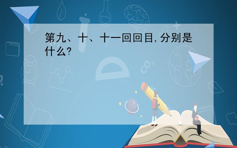 第九、十、十一回回目,分别是什么?