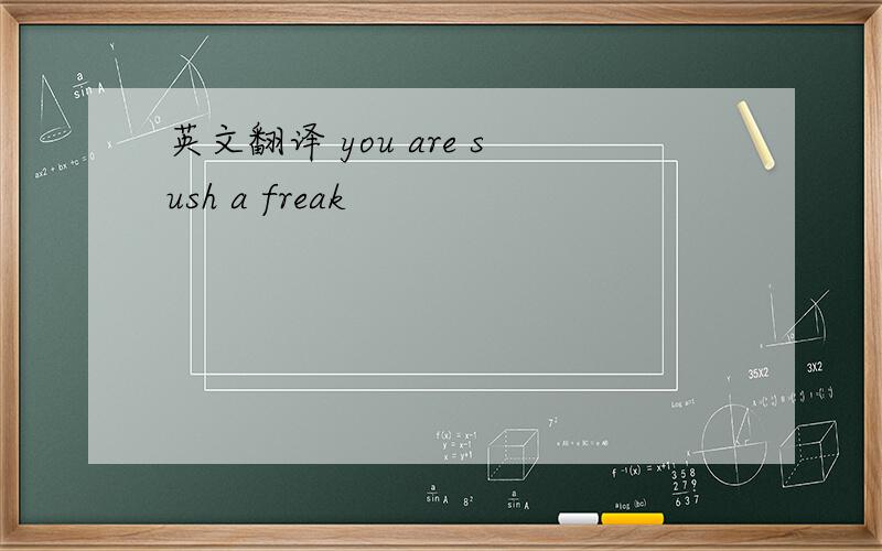 英文翻译 you are sush a freak