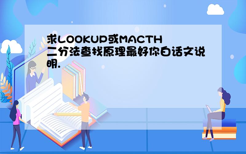 求LOOKUP或MACTH 二分法查找原理最好你白话文说明.