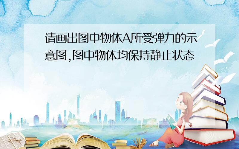 请画出图中物体A所受弹力的示意图,图中物体均保持静止状态