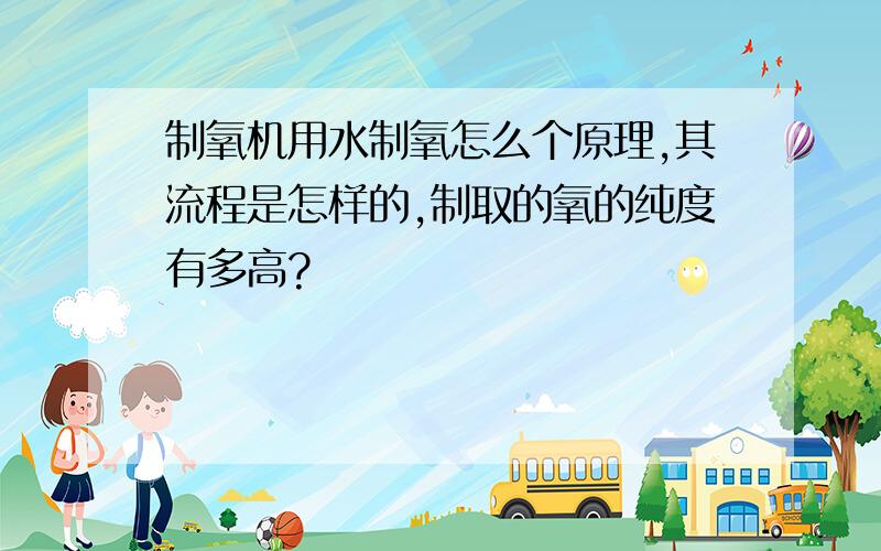 制氧机用水制氧怎么个原理,其流程是怎样的,制取的氧的纯度有多高?