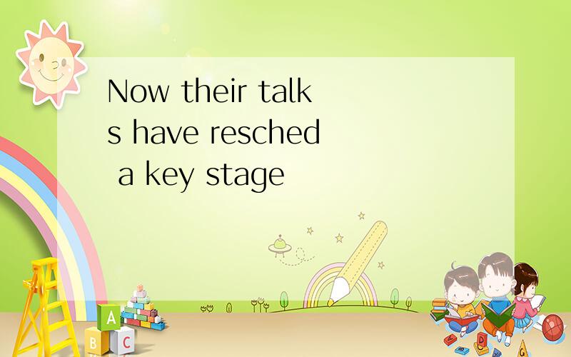 Now their talks have resched a key stage