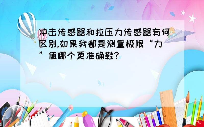 冲击传感器和拉压力传感器有何区别,如果我都是测量极限“力”值哪个更准确鞋?