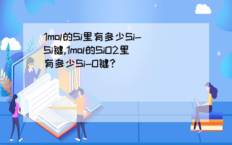 1mol的Si里有多少Si-Si键,1mol的SiO2里有多少Si-O键?