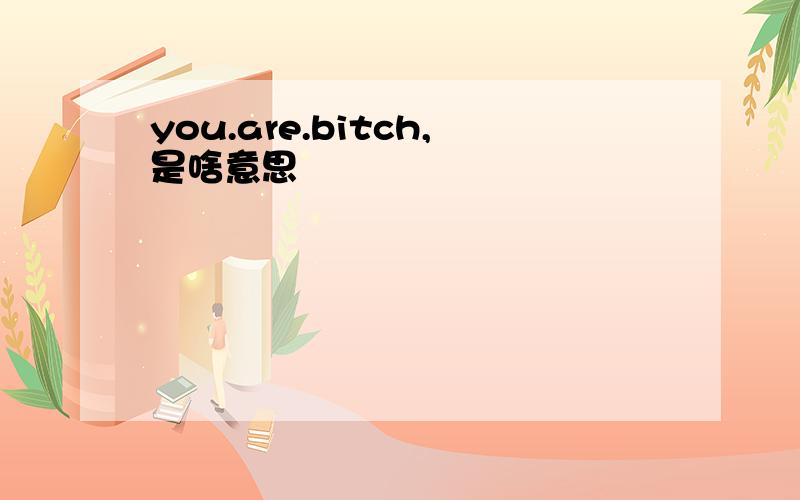 you.are.bitch,是啥意思