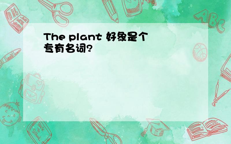 The plant 好象是个专有名词?