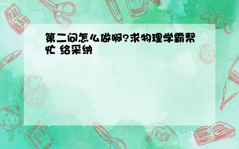 第二问怎么做啊?求物理学霸帮忙 给采纳