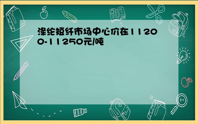 涤纶短纤市场中心价在11200-11250元/吨