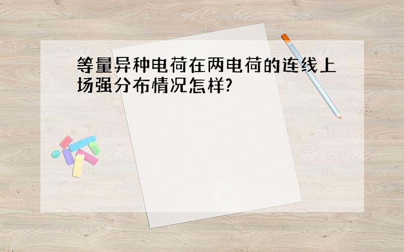 等量异种电荷在两电荷的连线上场强分布情况怎样?