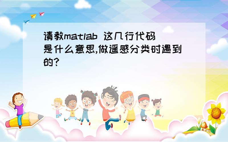 请教matlab 这几行代码是什么意思,做遥感分类时遇到的?