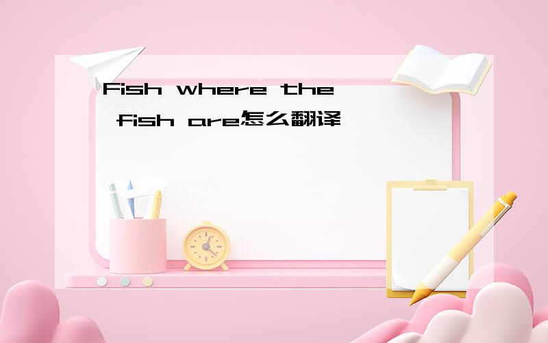 Fish where the fish are怎么翻译