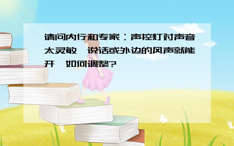 请问内行和专家：声控灯对声音太灵敏,说话或外边的风声就能开,如何调整?