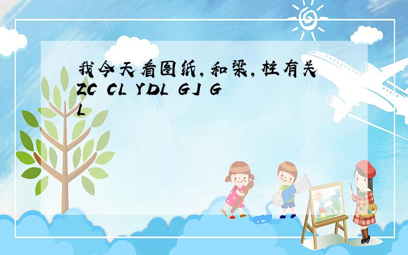 我今天看图纸,和梁,柱有关 ZC CL YDL GJ GL