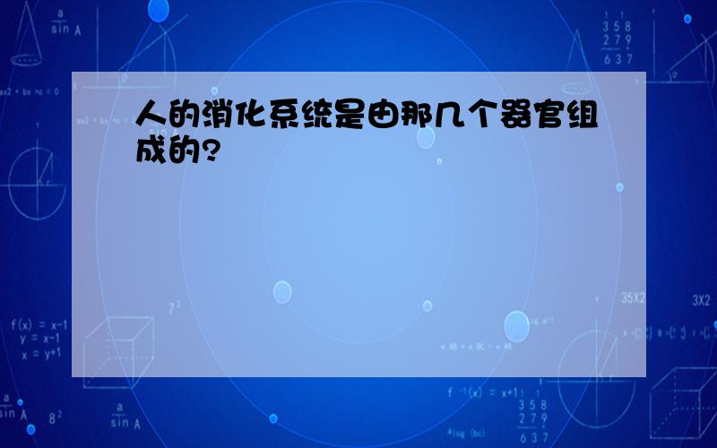 人的消化系统是由那几个器官组成的?