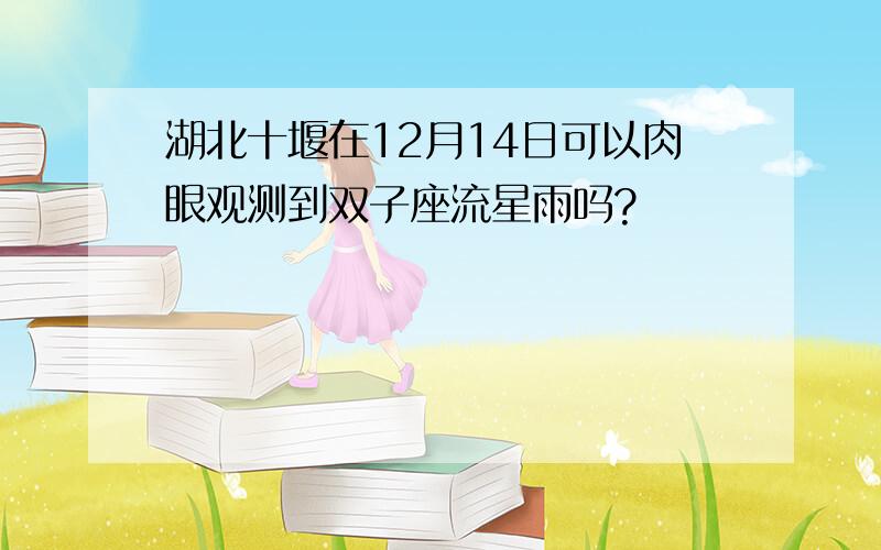 湖北十堰在12月14日可以肉眼观测到双子座流星雨吗?