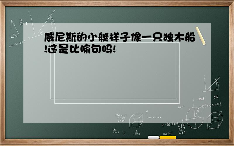 威尼斯的小艇样子像一只独木船!这是比喻句吗!