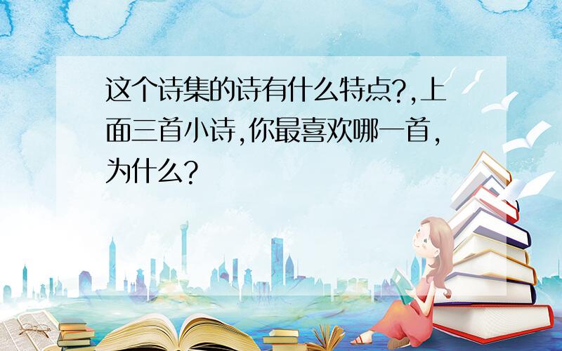 这个诗集的诗有什么特点?,上面三首小诗,你最喜欢哪一首,为什么?