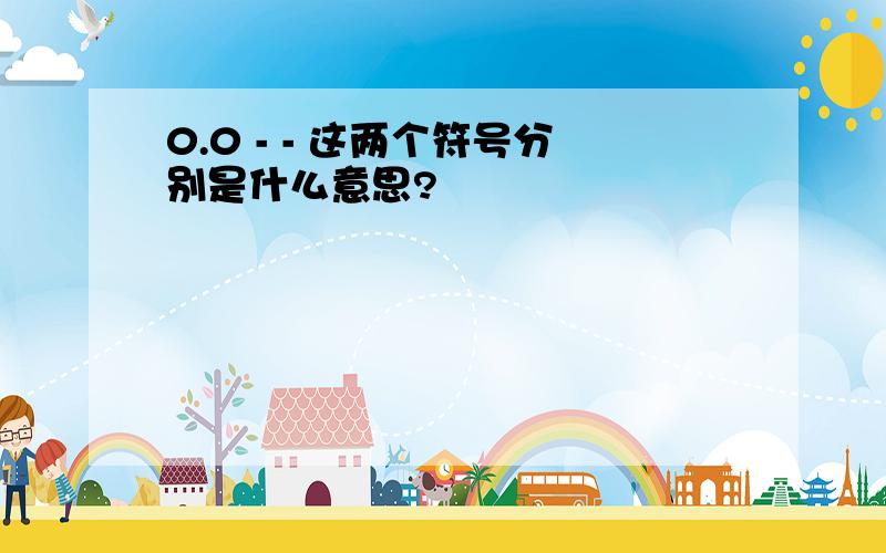 0.0 - - 这两个符号分别是什么意思?