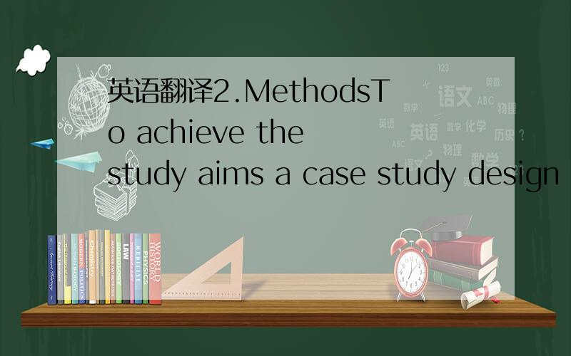 英语翻译2.MethodsTo achieve the study aims a case study design i