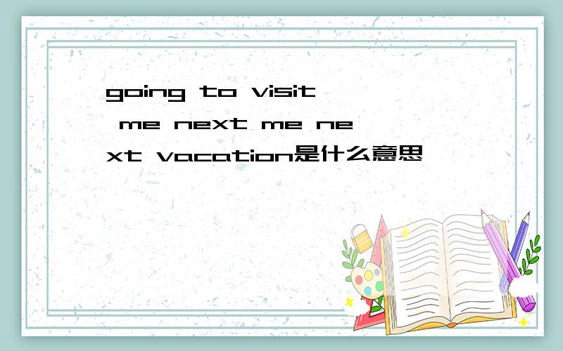 going to visit me next me next vacation是什么意思