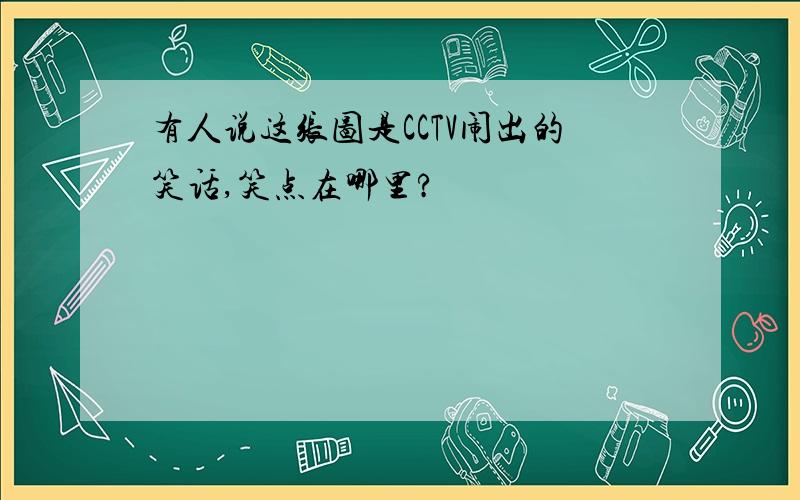 有人说这张图是CCTV闹出的笑话,笑点在哪里?