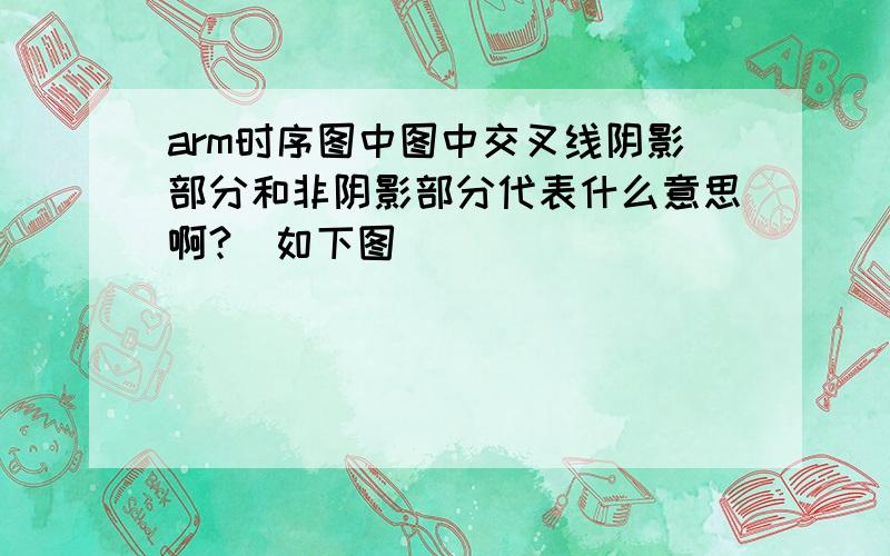 arm时序图中图中交叉线阴影部分和非阴影部分代表什么意思啊?（如下图）