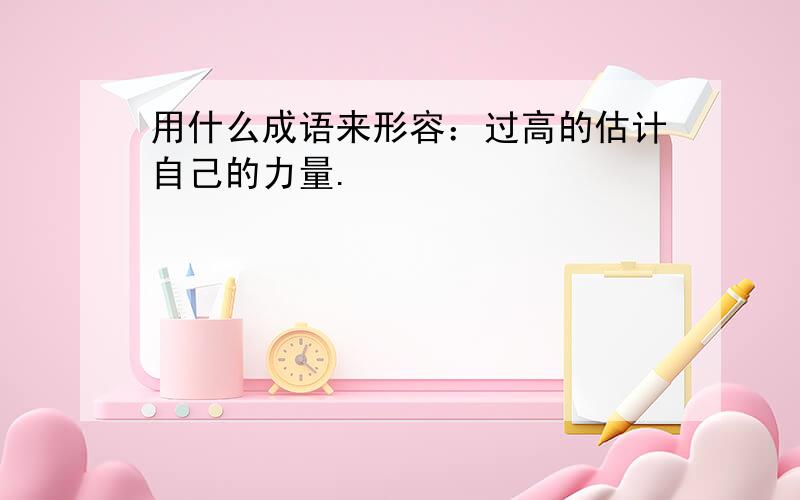 用什么成语来形容：过高的估计自己的力量.