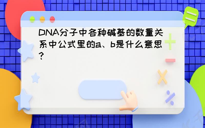 DNA分子中各种碱基的数量关系中公式里的a、b是什么意思?