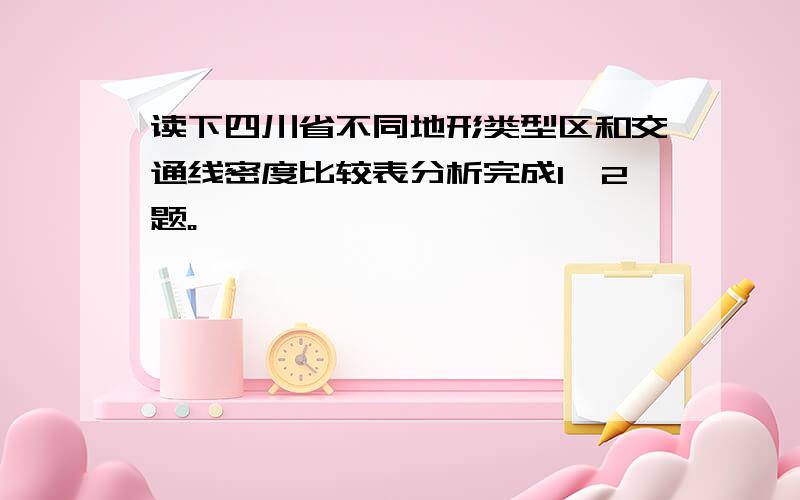 读下四川省不同地形类型区和交通线密度比较表分析完成1—2题。