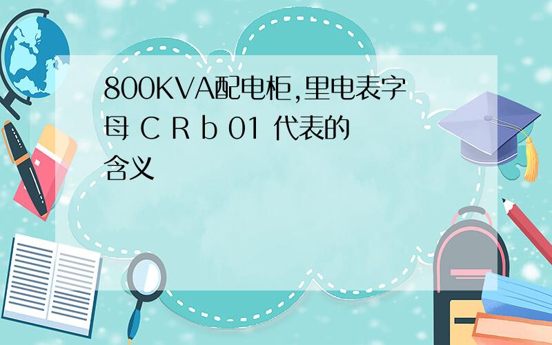 800KVA配电柜,里电表字母 C R b 01 代表的含义