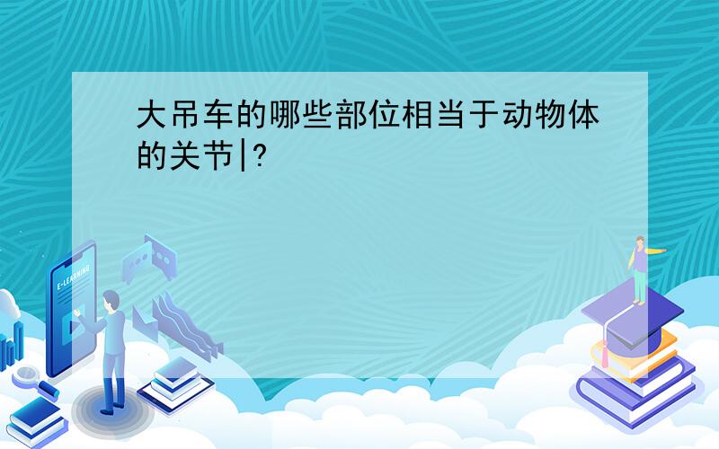 大吊车的哪些部位相当于动物体的关节|?