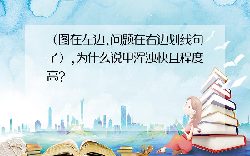 （图在左边,问题在右边划线句子）,为什么说甲浑浊快且程度高?