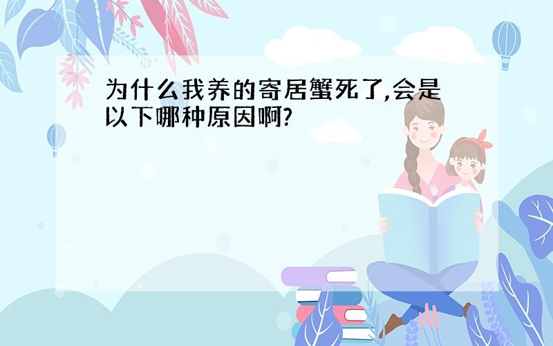 为什么我养的寄居蟹死了,会是以下哪种原因啊?